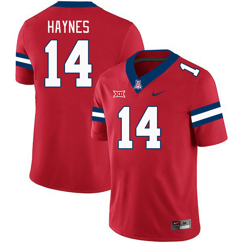 Men #14 Rex Haynes Arizona Wildcats Big 12 Conference College Football Jerseys Stitched-Red